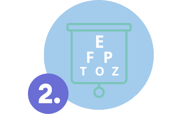 Vision test board icon